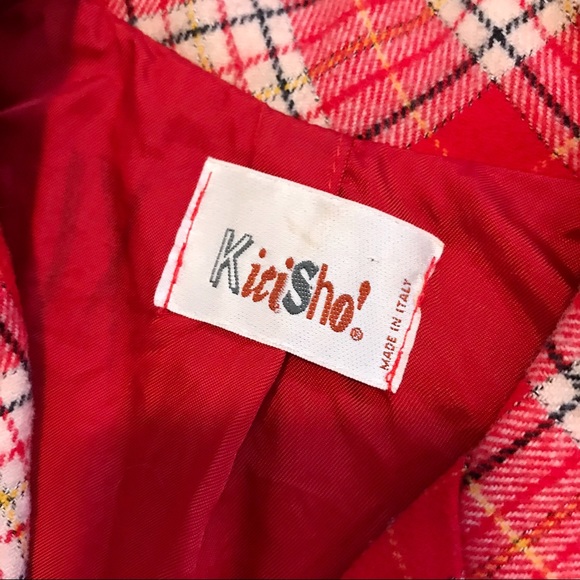 70s Red Plaid Blazer Jacket - Picture 4 of 5